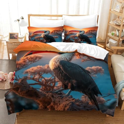 Sets de housses de couettes rhinocéros impression 3D double - 3