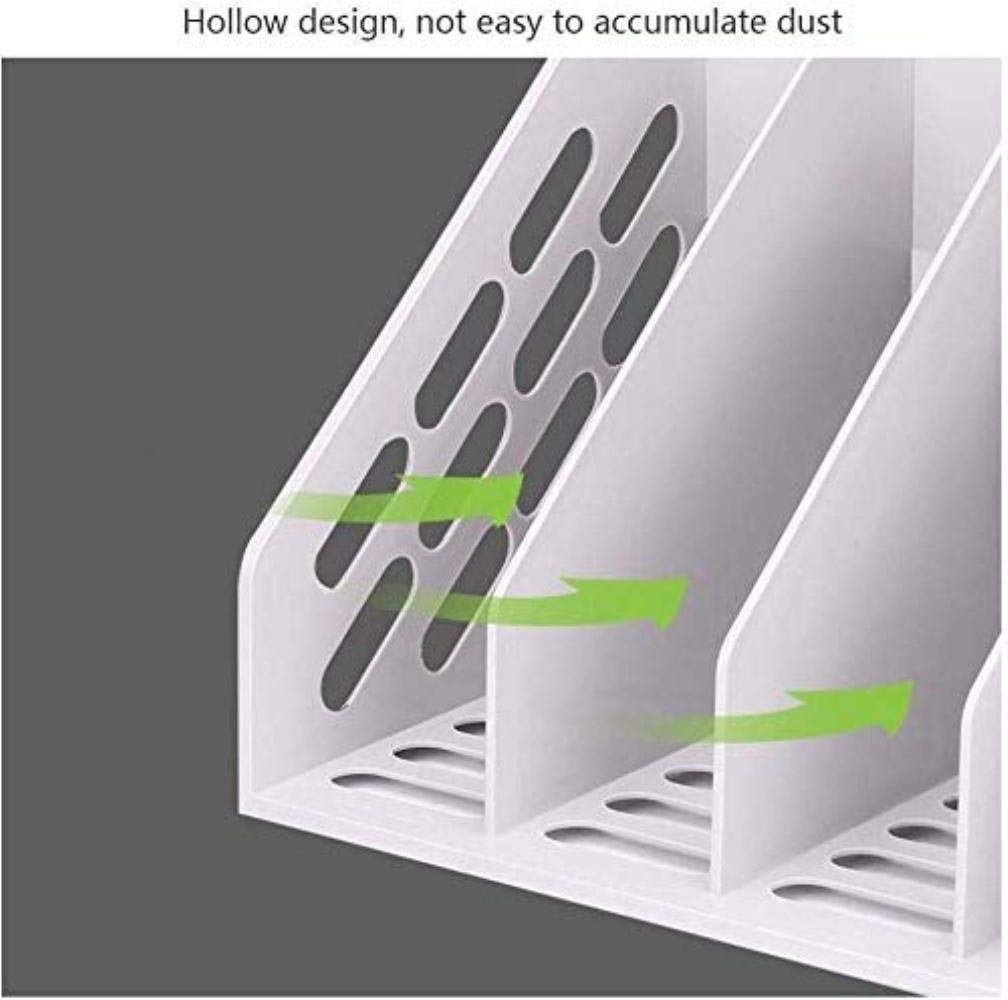 Scaffale per Documenti, Libri per Famiglie Forniture per Scrivania da Ufficio Portadocumenti a Tre Fusti Vassoio Multistrato Cesto Portaoetti Scaffale Dati,Nero