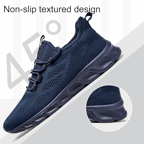 Image of WCIDFY Mens Running Shoes Mesh Breathable Tennis Shoes Lightweight Walking Sneakers Comfortable for Gym
