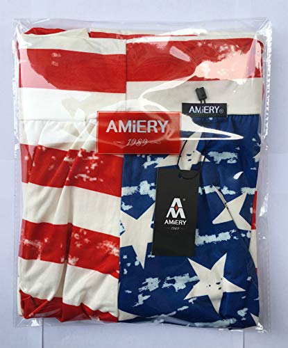 Amiery AM3715 Women'S Pajamas Pants 4Th Of July American Usa Flag High Waisted Wide Leg Palazzo Pants Bottoms Drawstring Trousers  thumb #5