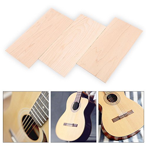 Fafeims 3Pcs Maple Wood Guitar Veneer Guitar Headstock Plate Guitar Pickguard Replacement Part For Luthiers Diy #TOP5