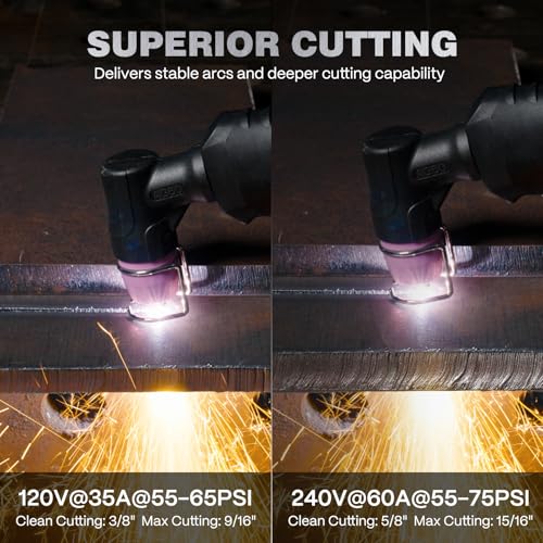 Image of ARCCAPTAIN iControl CUT60 Pro Plasma Cutter, [APP Control] 60Amp Pilot Arc 120 /240V Plasma Cutter Machine, Cuts 15 /16 inch Max, Supports Rust Removal & Expanded Metal, LED Display, 2T /4T, PA /PT, MCU 3.0
