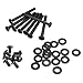 Water Cooling Radiator Fitting Screws Fan Mounting Screw Kit Durable Metal Water Cooling Radiator Screw Kit (Black)