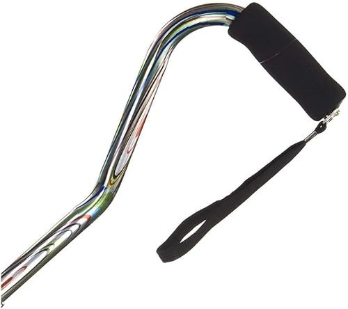 Bastón de aluminio ajustable compensado, remolino, mango de espuma