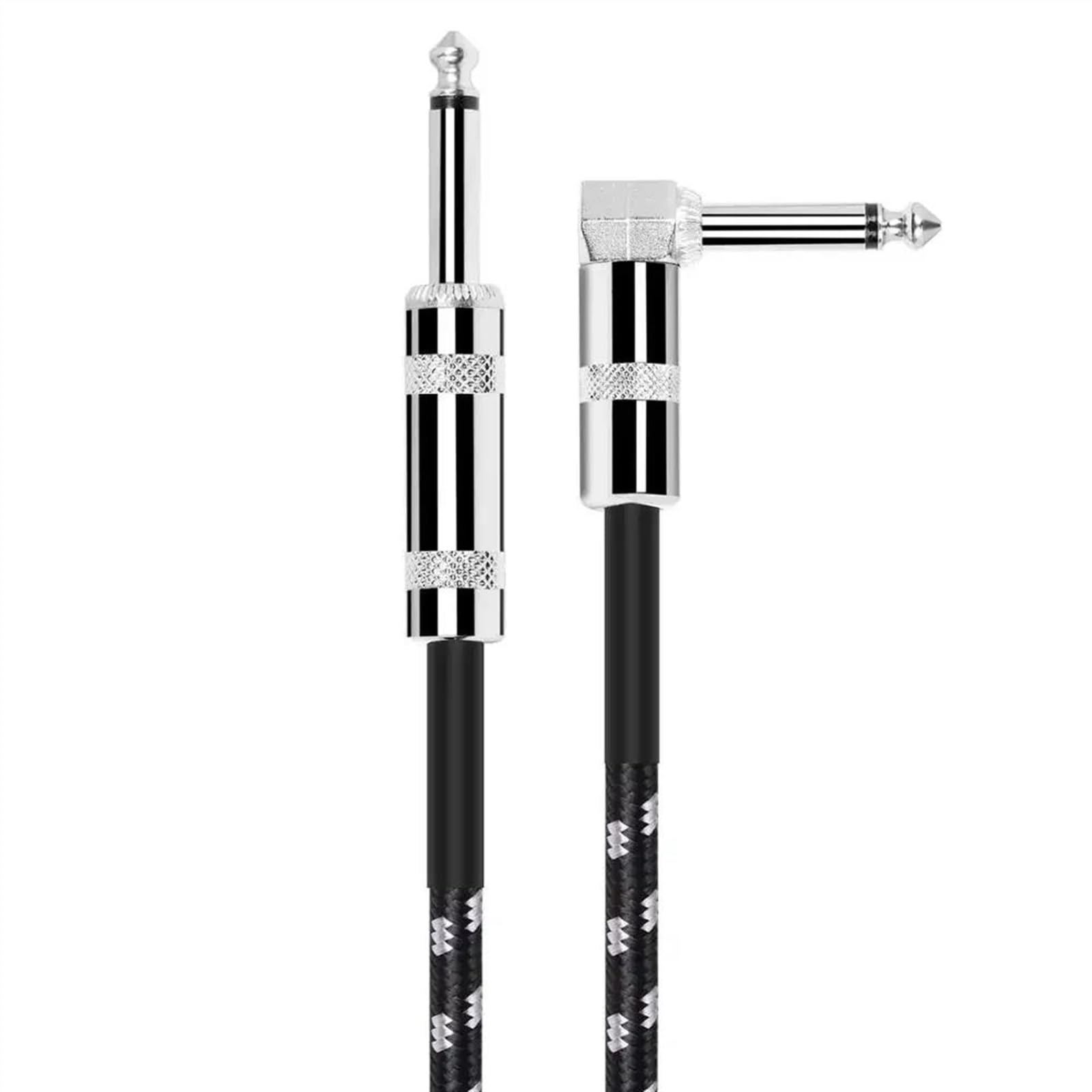 Kabel Audio Do Gitary Wysokiej jakości kabel basowy do instrumentów elektronicznych 1/4 kątowy do kąta prostego do mandoliny elektrycznej (Color : 4, Size : 5m)