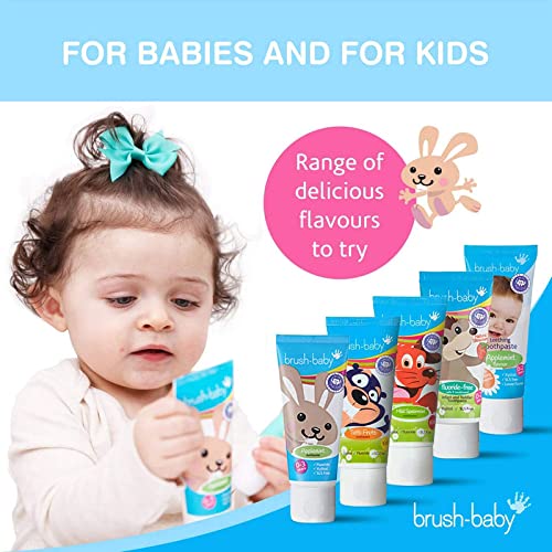 brush-baby baby amp toddler toothpaste 0-3yrs  gentle apple mint flavour 50ml