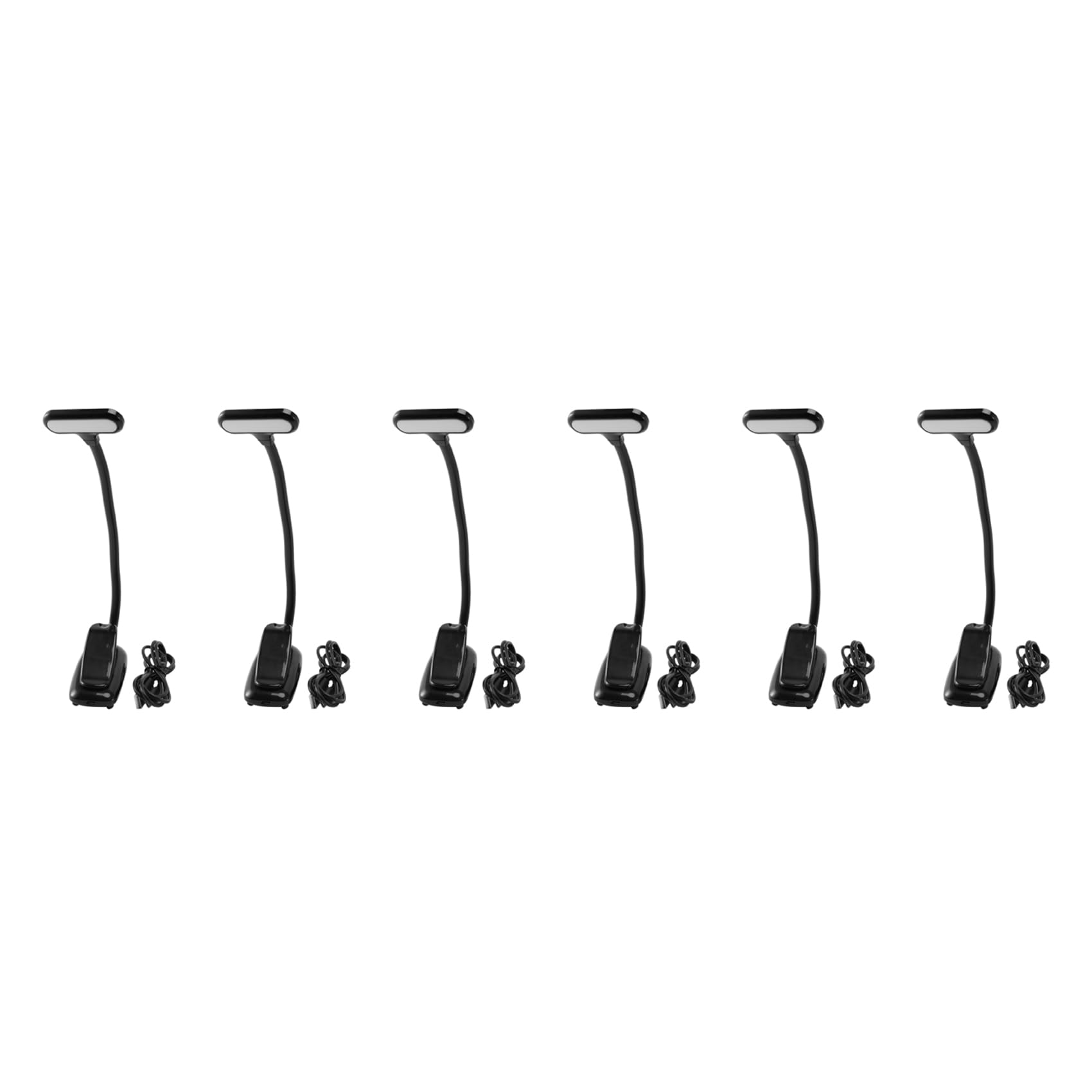 6X Luces Led para Libros， Clip en la Luz Recargable， 3 Modos de Iluminacion， 9 Leds， Lampara de Lectura para Proteccion Ocular， hasta 40 Horas de Lectura - para Lectura - Negro