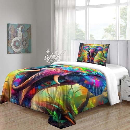 Housse de couette éléphant pour une décoration de chambre d'ado 3D