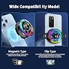 Mag-Safe Phone Cooler for Gaming, Cell iPhone Cooling Fan Hot Weather, Portable RGB Mobile Enfriador para Celular Case, Ventilador para Telefono ipad Keep Phone Cool, for iPhone/Android Series Phone