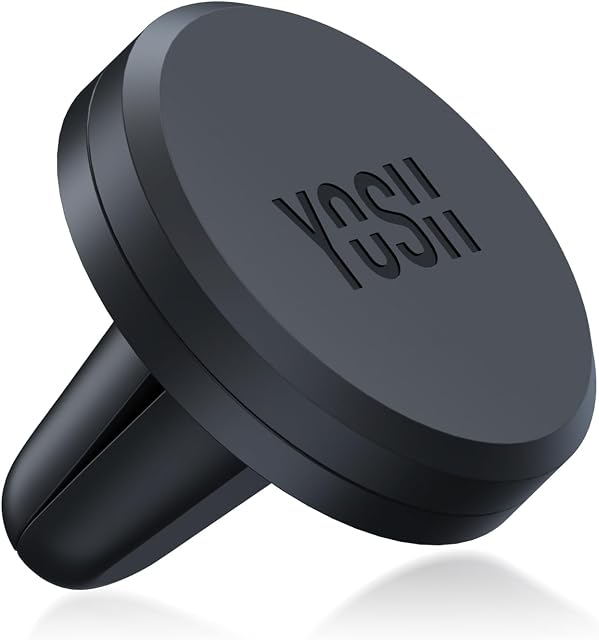 YOSH Magnetyczny uchwyt samochodowy na telefon komórkowy do wentylacji z silnymi magnesami, ultra kompaktowy uchwyt na telefon komórkowy z obsługą jedną ręką, uniwersalny uchwyt samochodowy na smartfon do iPhone'a,