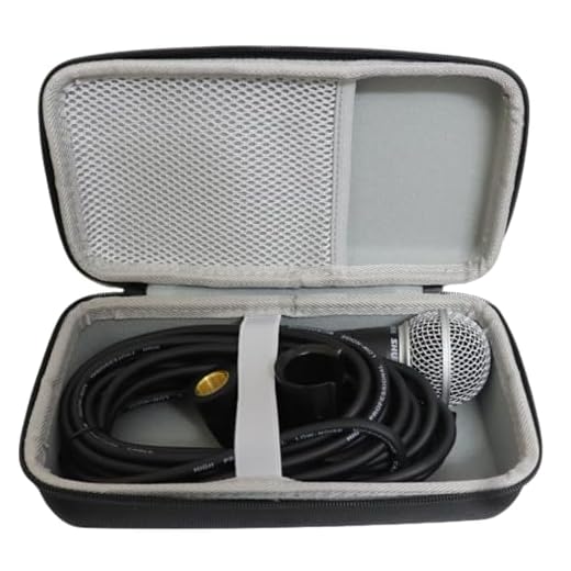 YOTESO Estojo rígido compatível com microfone vocal dinâmico cardioide Shure SM58/PGA48/SM48S/BETA 58A (SM58/PGA48/SM48S/BETA 58A/PGA58) Apenas capa para microfone