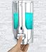 Milky House Wall Mounted Bathroom Soap & Shampoo Dispenser, Refillable Hand Soap Shower Dispenser for Kitchen and Bathroom,300ML Capacity Single Liquid Dispenser, Plastic