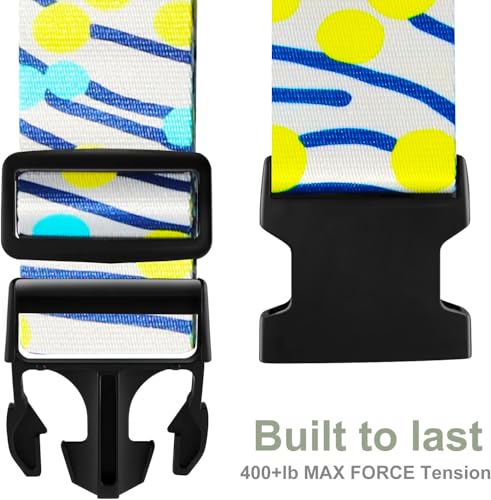 Image of Luggage Straps for Suitcases TSA Approved Easy Pack Organized Suitcase Strap, Luggage Strap, Luggage Belt Strap, Bag Straps for Luggage. Buckle Straps Travel Accessories (Stripe)