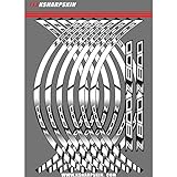 【Material】 Autoadhesivo Motocicleta Llanta Rueda Calcomanías Pegatinas Para Kawasaki Z800 (Blanco)
