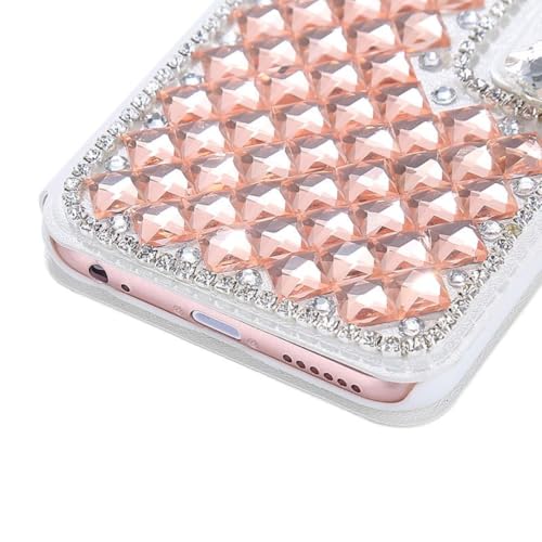 Étui de luxe en cuir avec support iPhone 14 bleu ciel