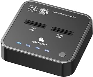 SATA M.2 SSD Duplicator, SATA M.2 to Type C Hard Drive Docking Station, for B+M Key M.2 SSD, Support Offline Clone Copy Function. (H016S)