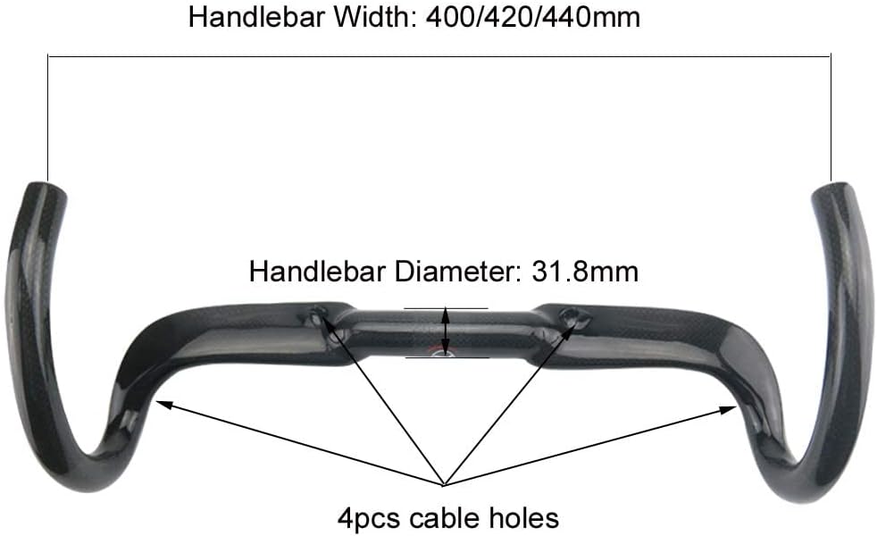 RXL SL Bicycle Road Carbon Drop Bars Handlebar 31.8 * 400mm with Bike MTB Road Aluminum Carbon Stem 31.8 * 90mm