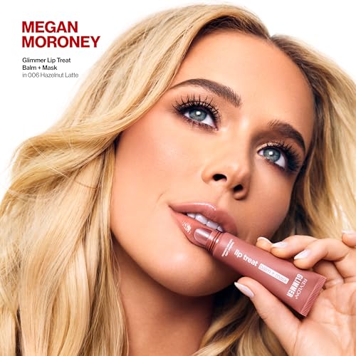 Image of Revlon Glimmer Lip Treat Balm + Mask, 004 Lavender Vanilla, 0.4 fl oz | Overnight peptide lip treatment. Doubles as daily balm & all-night lip mask. Hydrates for softer, plumper-looking lips.