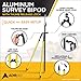 AdirPro Prism Pole Bipod – Aluminum Range Pole Bipod - Monopod for Rover Rod, GPS Bipod, Leveling Staff – GNSS Rod Stand - Survey Equipment for Total Station Surveying (Yellow)