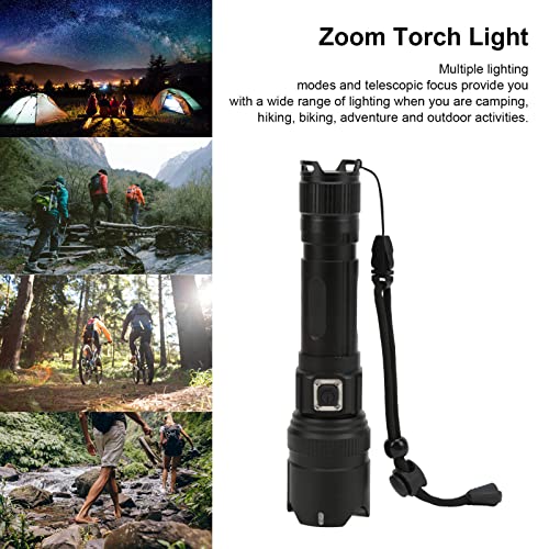 Image of LED Torch Light, Aluminum Alloy Type C Ultra Bright Flashlight for Hiking for Camping for Adventure'