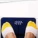 YOOSKE Digital Body Weight Bathroom Scale Easy Read Backlit LCD Display, 180kg/400lb Precision Measurements with Non Slip Design Step-On Balance Scale (2 Batteries Included) (Blue)
