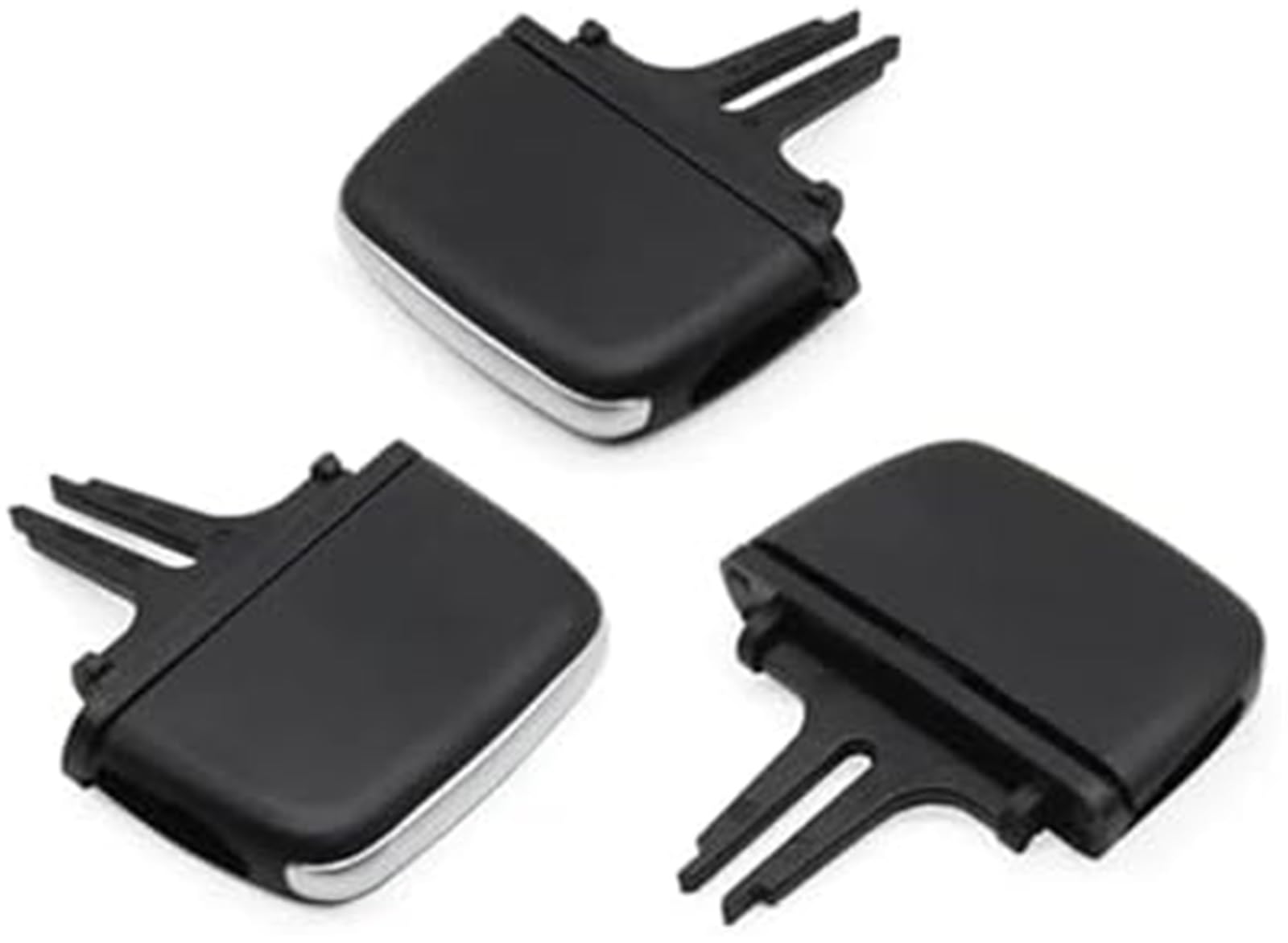 Wylot powietrza w samochodzie, dla Volvo Xc90 V90 S90 2016-2024 przedni tylny klimatyzator Ac Vent Grille pokrętło suwaka Tab Clip zestaw Klips do nawiewu samochodowego(BLACK 4 Pcs)