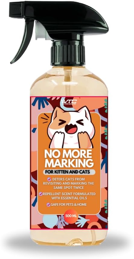 No More Marking Cat Repellent Spray 500 ML, Essential Oil Based Repellent, Safe for Pets and Home