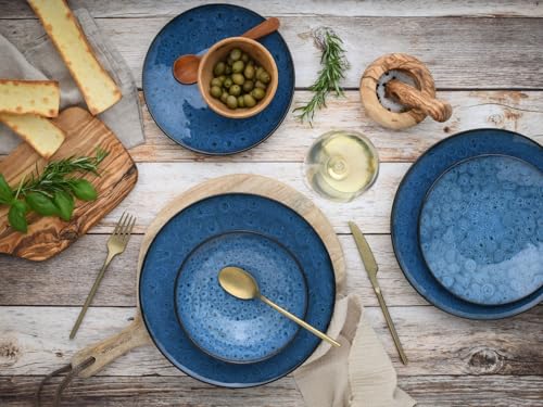 CreaTable, 23958, Serie Capri, 12-teiliges Geschirrset für 4 Personen, Teller Set aus Steinzeug, spülmaschinen- und mikrowellengeeignet, Qualitätsproduktion