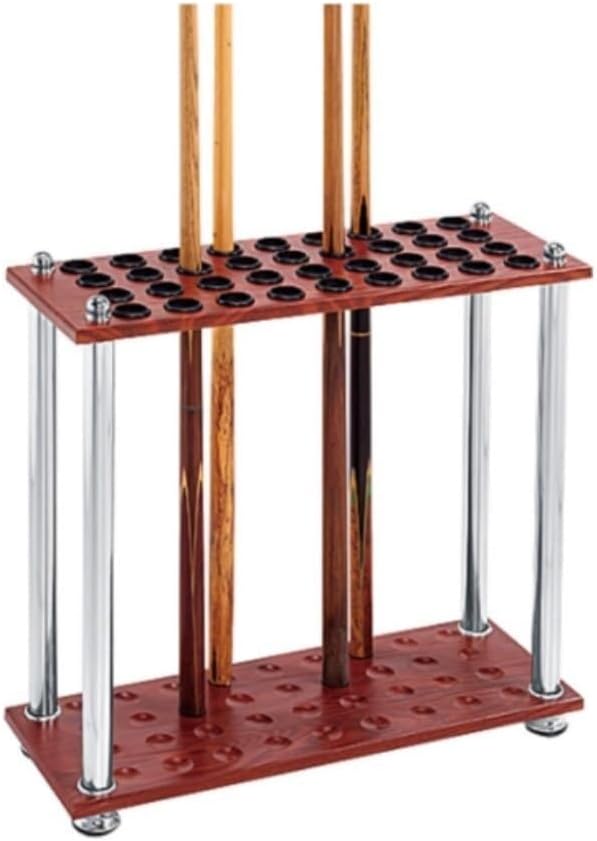 36-Hole Billiard Pool Rack Holder, Hardwood Freestanding Cue Stick Organizer for Game Rooms, Bars, Clubs, Home(Type C)