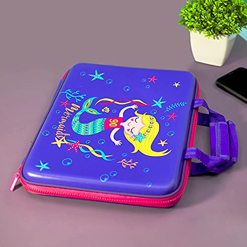 Image of Cute Printed Multi-Layer Large Capacity Hardtop Bag, Multipurpose Hardtop Laptop Bag with Handle Tablet Bag for Kids(Print May Vary)