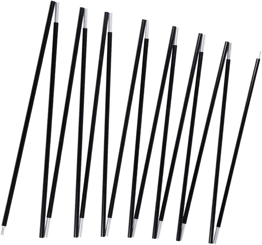 Aluminum Tent Poles Replacement, Black Pre-Assembled Tent Pole, 7001 T6 Heated Camping Tent Rod