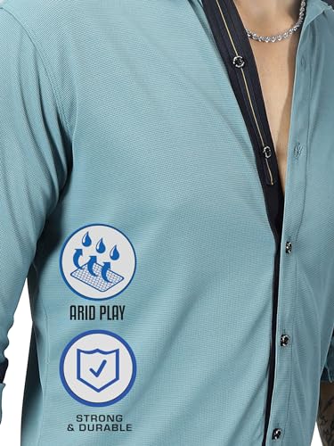 Image of STELLERS Men's Premium Full Sleeve Shirt | Feather Touch Feel| Regular Fit| Odour Resistant| Anti-Static| Wrinkle Free| Quick Dry | Stretchable| Lightweight| Sweat-Proof