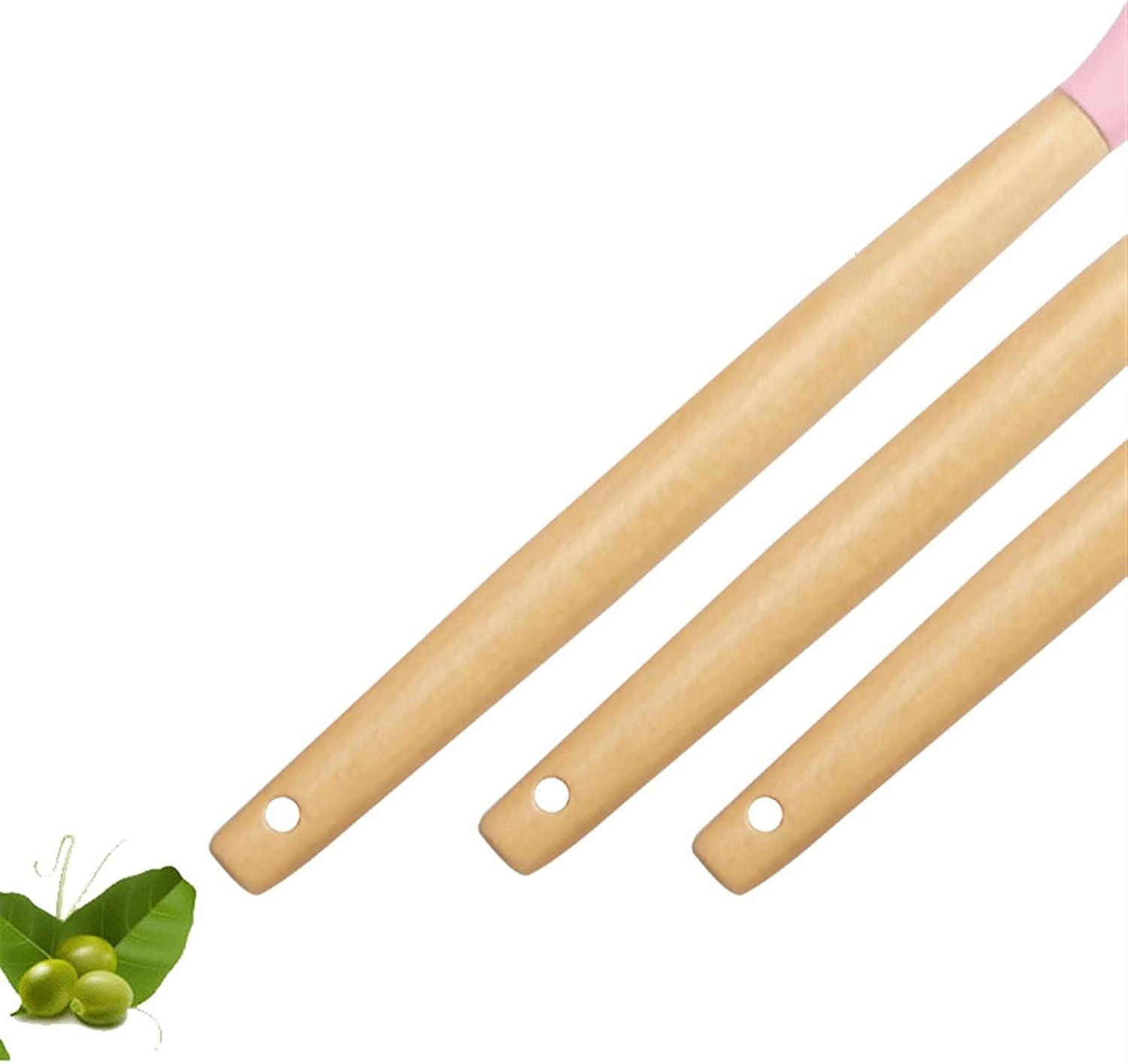 Silicone Cooking Utensils Set,22 PCS Heat Resistance Non-Stick Kitchen Utensils Set Holder,Tongs,Spatula,Spoon with Wooden Handle Kitchen Gadgets (Color : Black) (Gray Green)