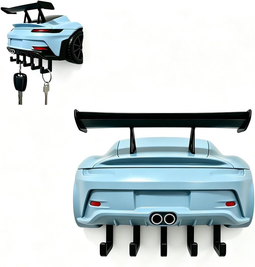 Sports Car Key Holder Wall Mount Compatible with GT3,Gag Gifts for Men
