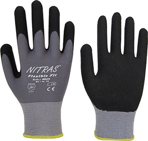 72 Paar NITRAS 8800 Flexible Fit Montagehandschuh Spezialbeschichtung grau/schwarz Stretchgewebe, Gr: 10 bei Günstiger Preis