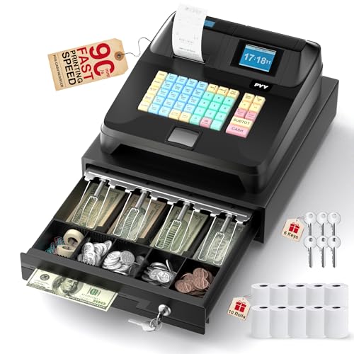 PYY Caixa registradora para pequenas empresas - Caixa registradora comercial eletrônica para negocio