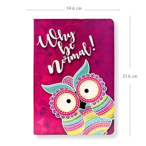 Image of Notebook Set, Premium Hardcover Journal, Bookmark and Matching Box |192 Ruled Pages, 80 GSM | A5 Ruled Writing Notebook for Girls, School & Office | Why Be Normal