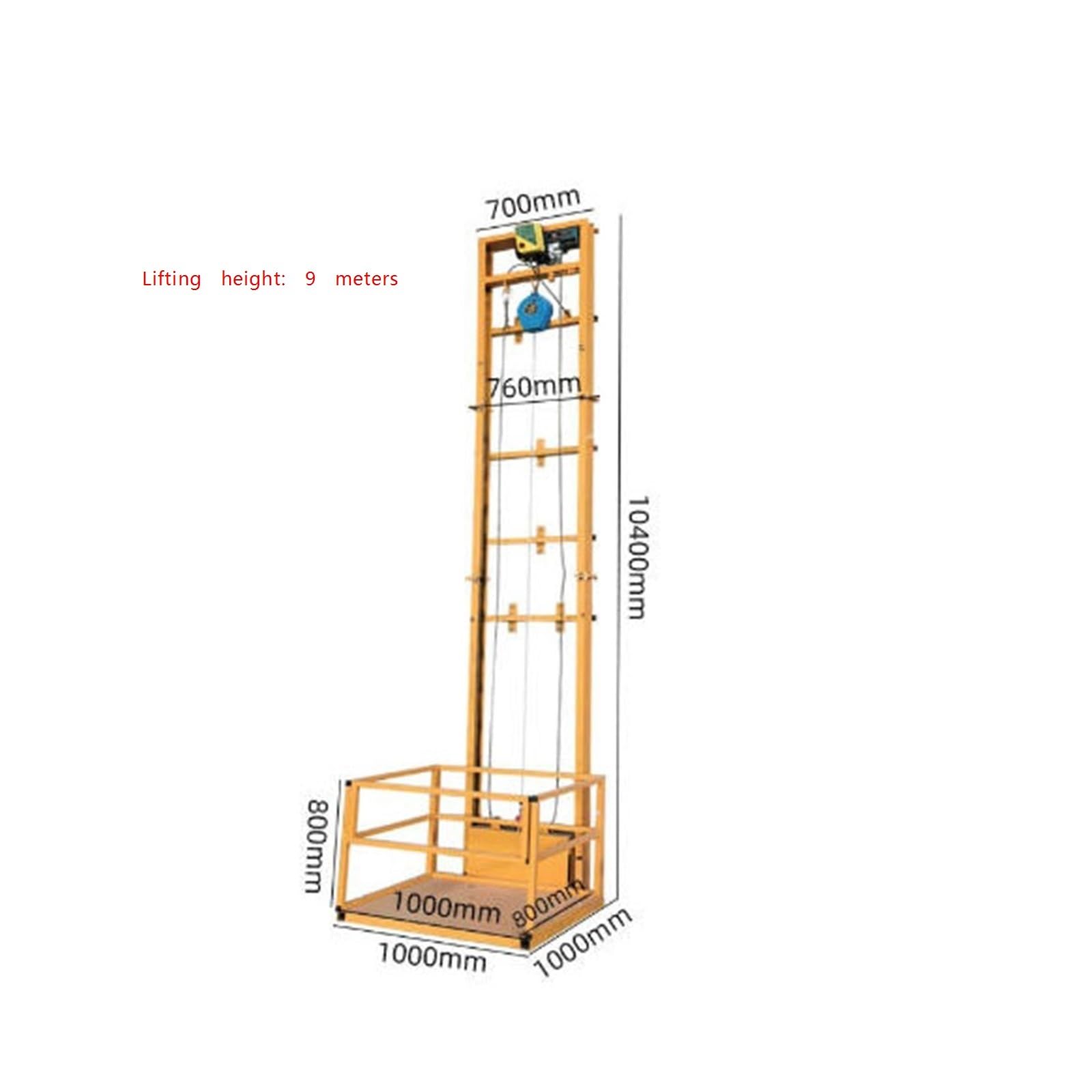 Plateforme hydraulique - Petit élévateur de charge au design compact, peu encombrant