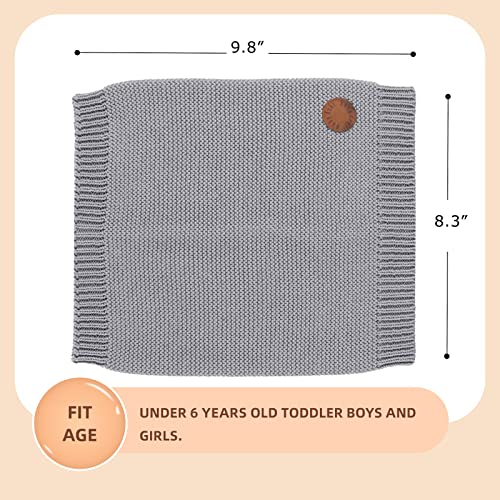 Bamery Baby Boys Girls Winter Scarf Little Kid Infinity Scarf Knitted Toddler Neck Warmer Chief For Fall (Gray) #TOP5