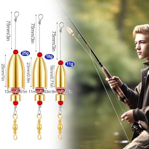 Kit de 9 Señuelos Pre-ensamblados Carolina Rigs para Pesca de Bass - Bronce miniatura 2