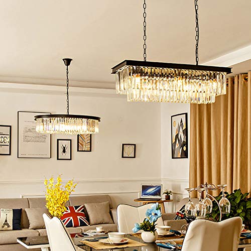 Plafonnier rectangulaire pour cuisine moderne et lustre de luxe pour grande salle à manger