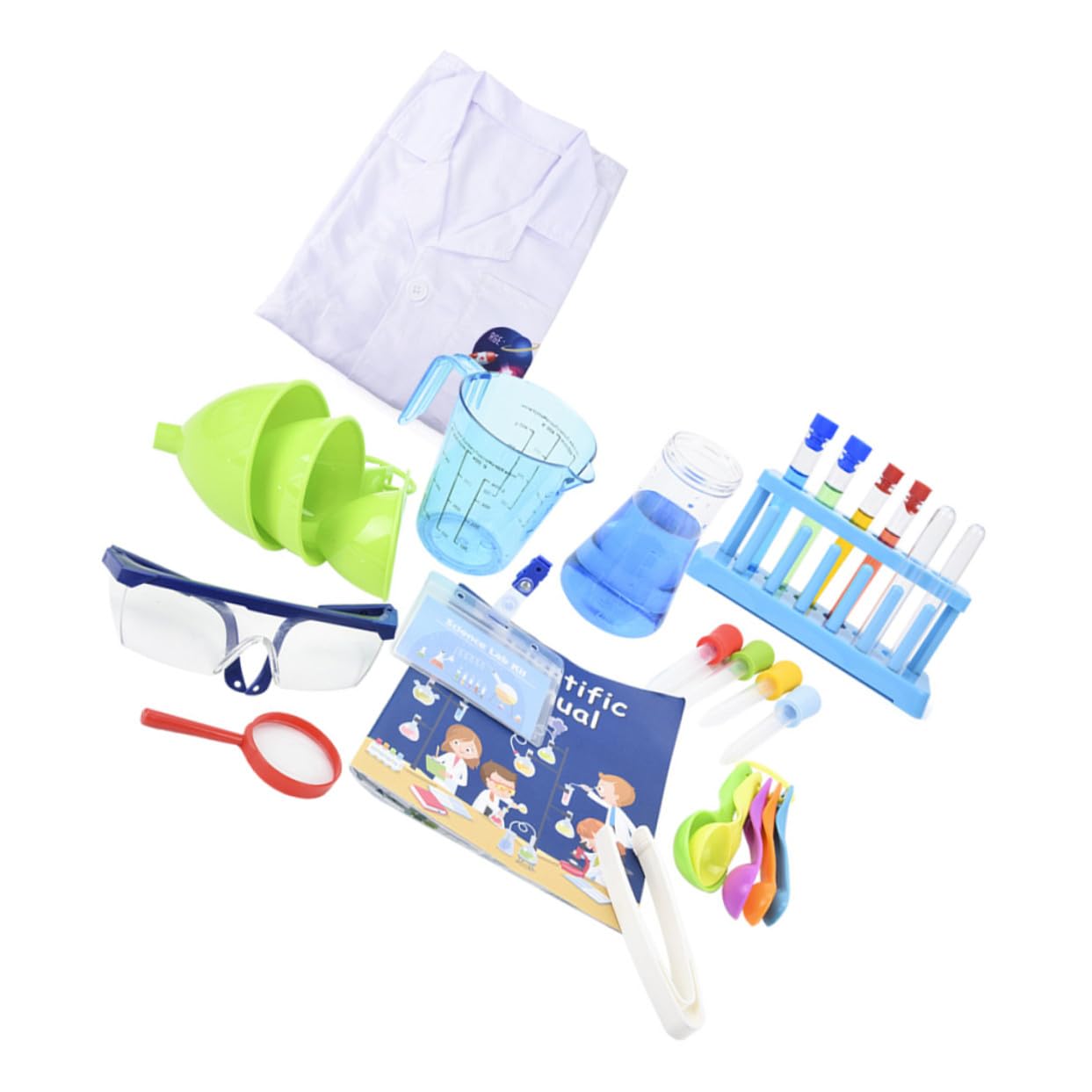 Toddmomy Kit Scientifico Esperimenti per Set Laboratorio Educativo Riutilizzabile Materiale Resistente per Gioco di Ruolo Scienziato Attività Pratiche per Ragazzi e Ragazze Colore Casuale