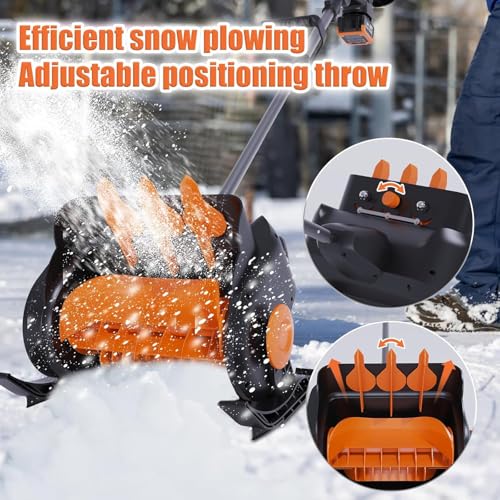 Pelle à neige électrique sans fil avec batterie et chargeur rapide, légère et efficace pour un déneigement facile