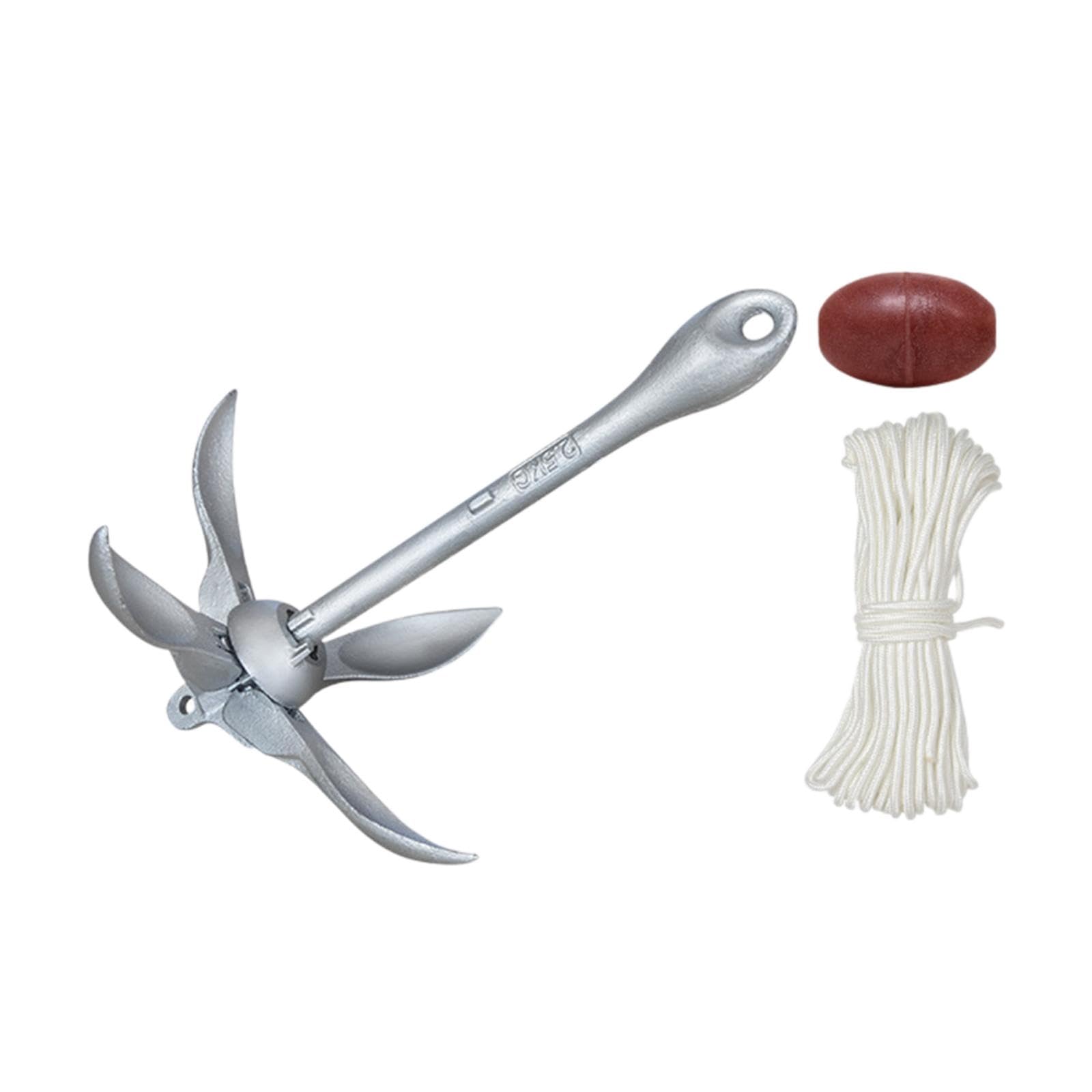 Ancorà Ripiegabile Compatta con Zinco Cromato per Barche,5.5 lbs (2.5