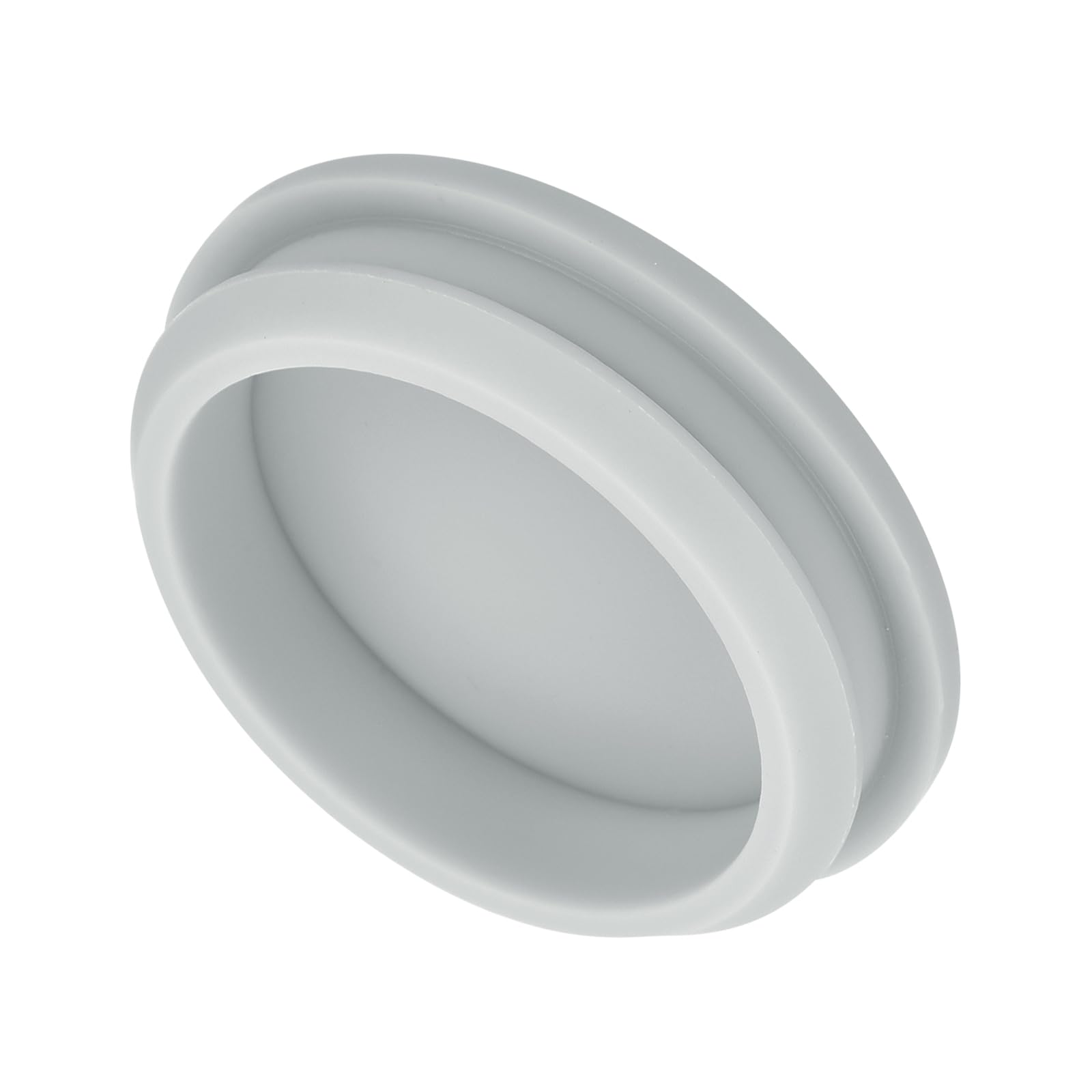 MECCANIXITY 1pcs Silicone Snap in Locking Hole Plugs,44.6mm/1.8 Inch Mounting Diameter Narrow Groove Width 5mm Panel Seal Cover Round for Kitchen Bulkheads Waterproof Sealing Plugs Grey