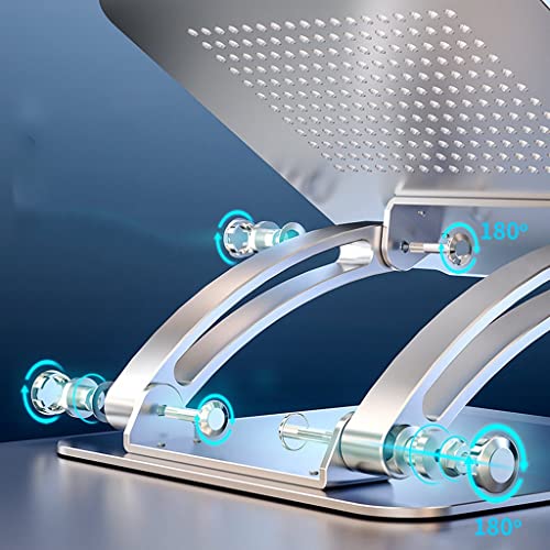 Soporte for computadora de aluminio con base elevada y diseño ergonómico premium para escritorio 6