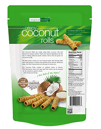 2 pack Tropical Fields Crispy Coconut Rolls
