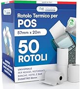 100 Rotoli Carta Termica Per POS 57x38mm - Compatibile Con SumUp, Nexi, Pax E Altri Terminali Di Pagamento