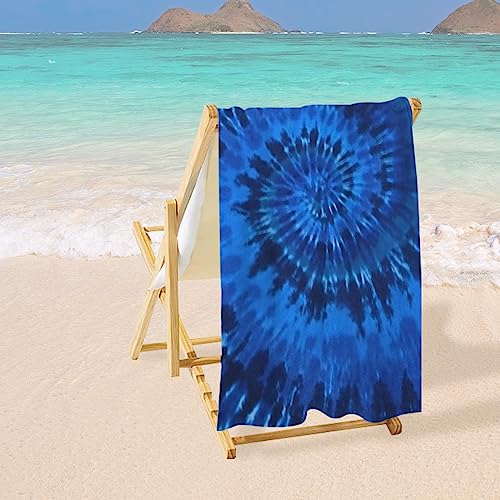 Microfiber Beach Towel Blue Tie Dye Oversized Large Sand Free & Quick Dry Lightweight Towel For Adults Womens Mens Travel Camping Gym Pool Swim #TOP4