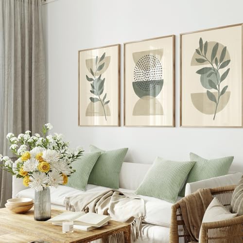 Image of Topfinel 20x20 inch Decorative Sage Green Throw Pillow Covers, Cushion Cases Set of 4 Soft Velvet Modern Double-Sided Designs, Mix and Match for Home Decor, Pillow Inserts Not Included